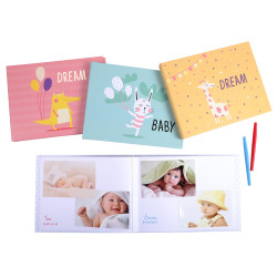 Album photos livre 30 pages blanches - Format 28,5x22cm - BABY
