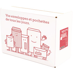 Boite de 250 pochettes kraft 229x324mm 90g bande siliconée fenêtre 50x