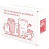 Boite de 250 pochettes kraft 229x324mm 90g bande siliconée fenêtre 50x
