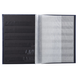 Album de timbres simili-cuir 32 pages noires - 16,5x22,5 cm