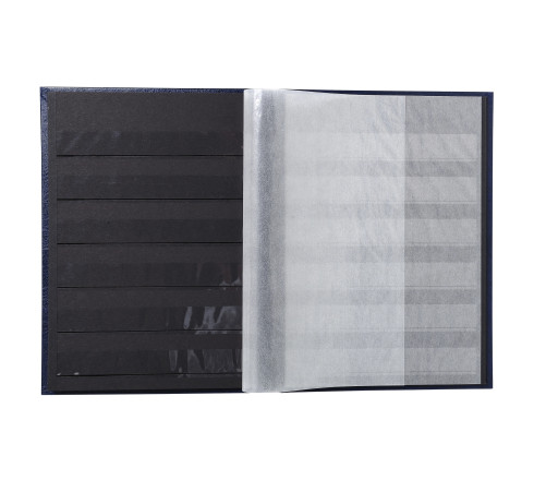 Album de timbres simili-cuir 32 pages noires - 16,5x22,5 cm