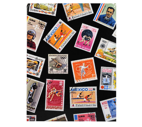 Album de timbres Sport 16 pages noires - 22,5x30,5 cm