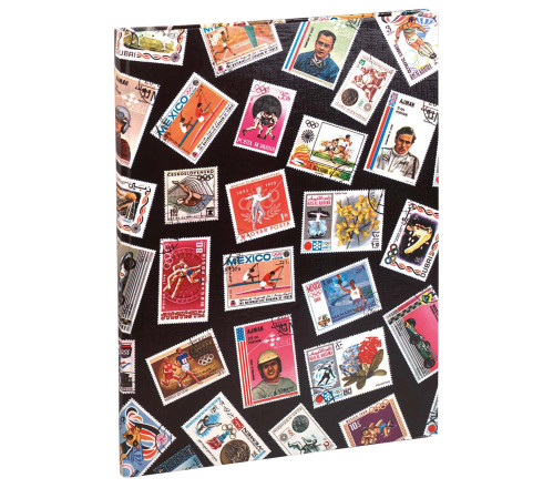 Album de timbres Sport 16 pages noires - 22,5x30,5 cm