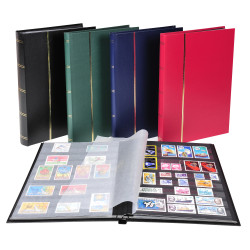 Album de timbres simili-cuir 16 pages noires - 22,5x30,5 cm