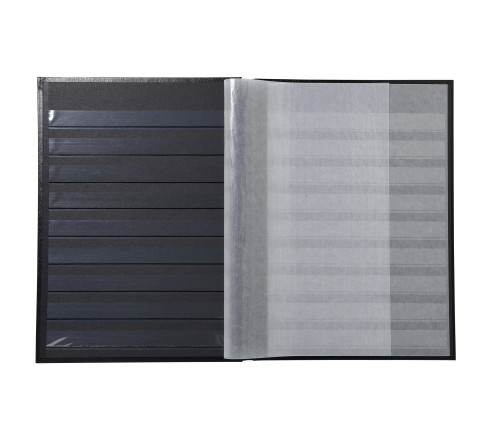 Album de timbres simili-cuir 32 pages noires - 22,5x30,5 cm