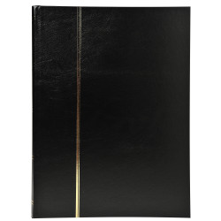 Album de timbres simili-cuir 48 pages noires - 22,5x30,5 cm