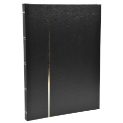 Album de timbres simili-cuir 48 pages noires - 22,5x30,5 cm