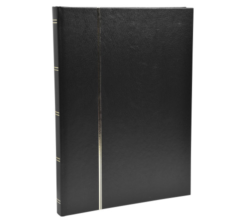 Album de timbres simili-cuir 48 pages noires - 22,5x30,5 cm
