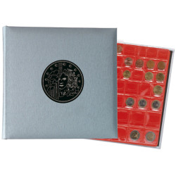 Classeur numismatique + 5 feuilles plastique - 24,5x25 cm