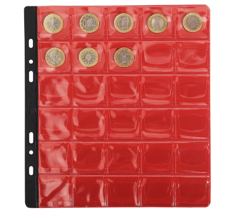 Sachet de 3 recharges numismatiques 30 cases de diamètre 30mm - 24,5x25 cm