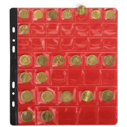 Sachet de 3 recharges numismatiques 43 cases de diamètre 20-25-30mm - 24 ,5x25 cm