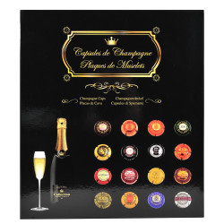 Album de collection pour 64 capsules de Champagne - 29x32,5 cm