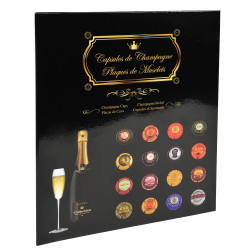 Album de collection pour 64 capsules de Champagne - 29x32,5 cm