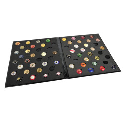 Album de collection pour 64 capsules de Champagne - 29x32,5 cm