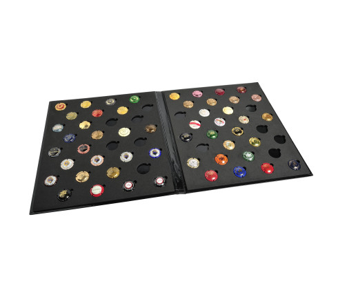 Album de collection pour 64 capsules de Champagne - 29x32,5 cm
