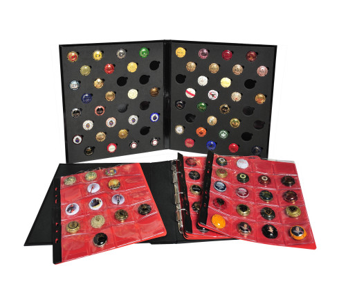 Album de collection pour 64 capsules de Champagne - 29x32,5 cm
