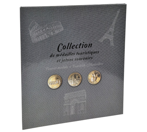Album de collection pour 50 médailles touristiques - 25,5x28 cm