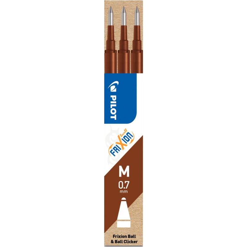 Étui de 3 recharges Frixion marron