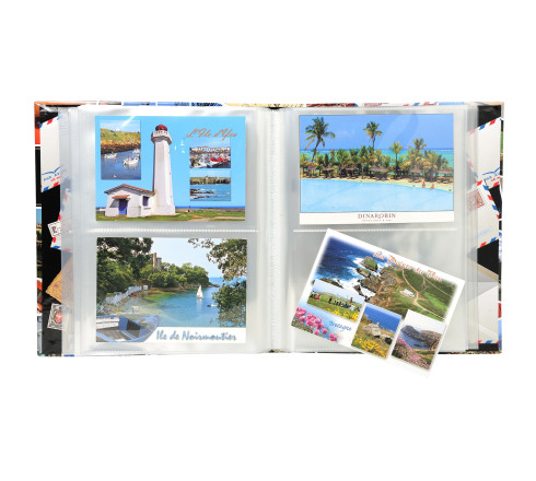 Album de collection pour 200 cartes postales - 20x25,5 cm