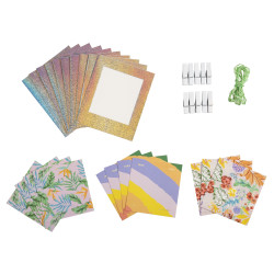 Kit cadres photos 30 pièces et cordelette