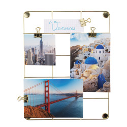Tableau photos métallique doré - Format 21,7x28,1cm
