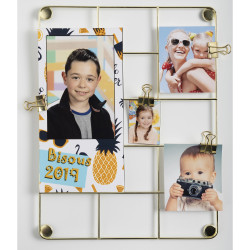 Tableau photos métallique doré - Format 21,7x28,1cm
