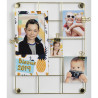 Tableau photos métallique doré - Format 21,7x28,1cm