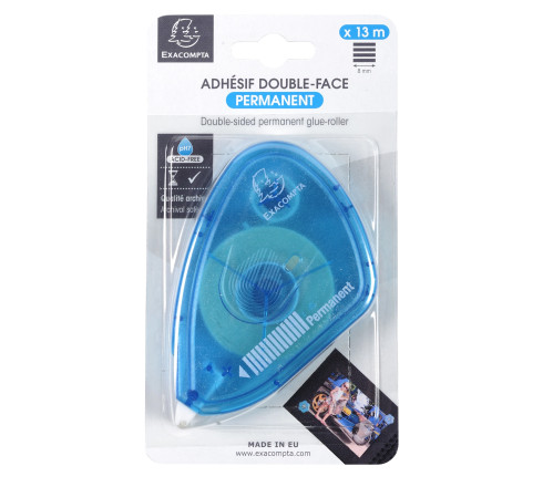 Dérouleur d'adhésif double-face permanent pour photos - Longueur : 13m