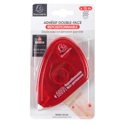 Dérouleur d'adhésif double-face repositionnable pour photos - Longueur : 15m
