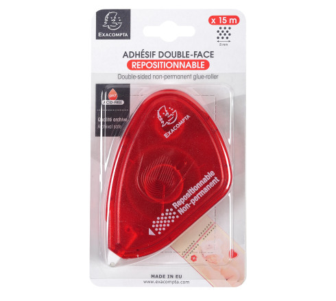 Dérouleur d'adhésif double-face repositionnable pour photos - Longueur : 15m
