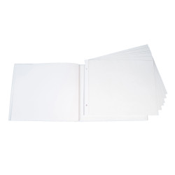 Sachet de 10 Recharges pour album à vis pages blanches - 29x37 cm
