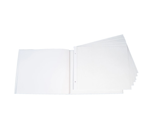 Sachet de 10 Recharges pour album à vis pages blanches - 29x37 cm