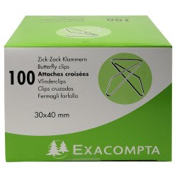 Boîte de 100 attaches croisées 30x40mm