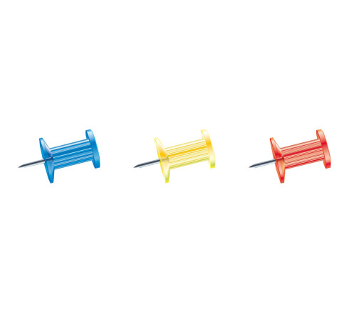 Boîte de 25 épingles Push Pins - Hauteur de pointe 7mm - 10mm de diamètre