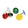 Boîte de 1 000 punaises couleur en laiton - Hauteur de pointe 9mm - 9mm de diamètre