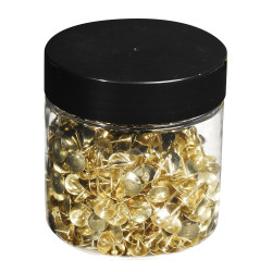 Boîte de 750 punaises en laiton - Hauteur de pointe 9mm - 9,5mm de diamètre