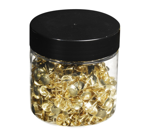Boîte de 750 punaises en laiton - Hauteur de pointe 9mm - 9,5mm de diamètre
