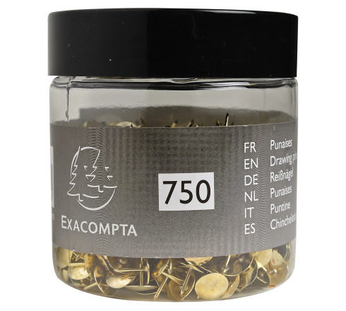 Boîte de 750 punaises en laiton - Hauteur de pointe 9mm - 9,5mm de diamètre