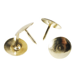 Boîte de 750 punaises en laiton - Hauteur de pointe 9mm - 9,5mm de diamètre