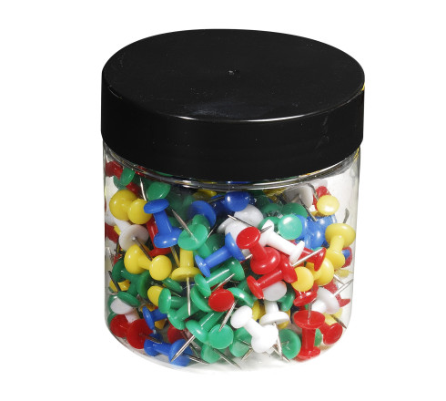 Boîte de 200 épingles Push Pins - Hauteur de pointe 7mm - 10mm de diamètre