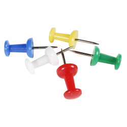 Boîte de 200 épingles Push Pins - Hauteur de pointe 7mm - 10mm de diamètre