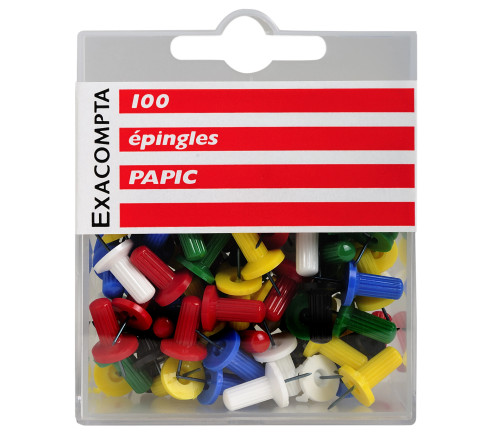 Boîte de 100 épingles Papic - Hauteur de pointe 7mm - 10mm de diamètre