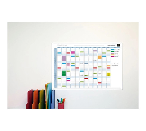 Planning magnétique annuel - textes en français