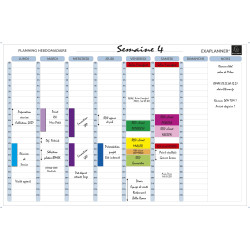 Planning magnétique hebdomadaire - textes en français
