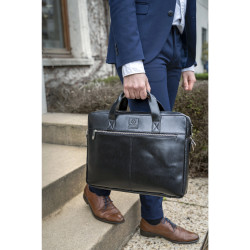 Sacoche ordinateur Exactive Cuir noir