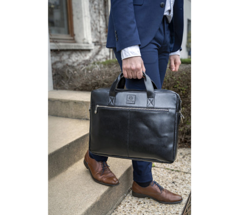 Sacoche ordinateur Exactive Cuir noir