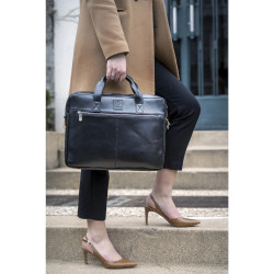 Sacoche ordinateur Exactive Cuir noir