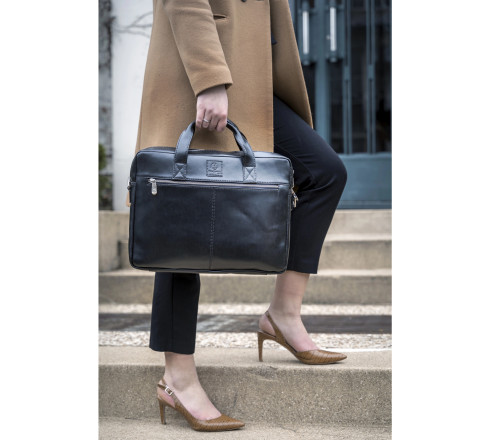 Sacoche ordinateur Exactive Cuir noir