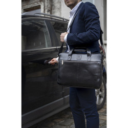 Sacoche ordinateur Exactive Cuir noir