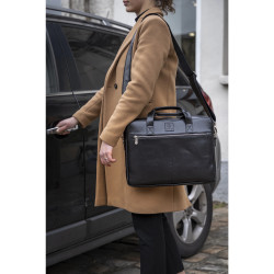 Sacoche ordinateur Exactive Cuir noir